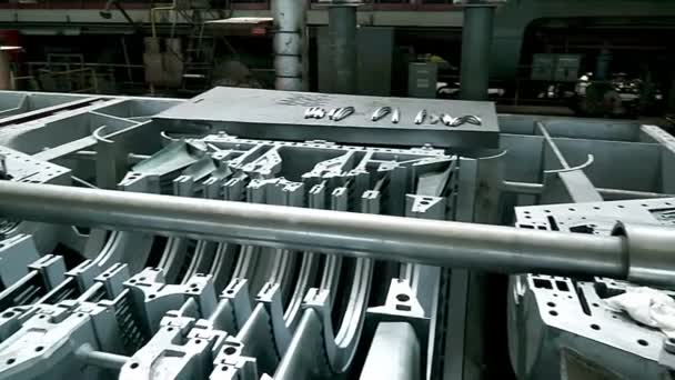 Schaufelturbine Teile Der Turbine Fabrik Für Die Produktion Von Turbinen — Stockvideo