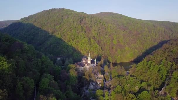 Luftfoto Lillafured Castle Miskolc Aerial Video Viser Slottet Lillafred Nær – Stock-video