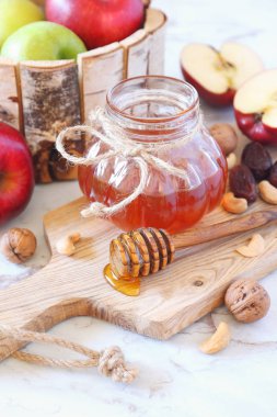 elma, ceviz, Kuru Meyve ve bal: semboller rosh hashanah Yahudi tatil