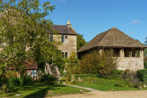 Anglická Scéna Klidné Vesnice Anglii Slavná Vesnice Lacock — Stock fotografie