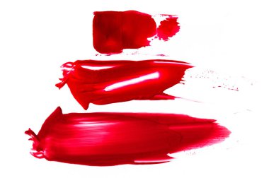 Çok sıvı renk boya pullardır. Dokulu yüzeyi beyaz arka plan üzerinde izole. Parlak ışık parlak yansımalar. Minimalist düz resim koymak.