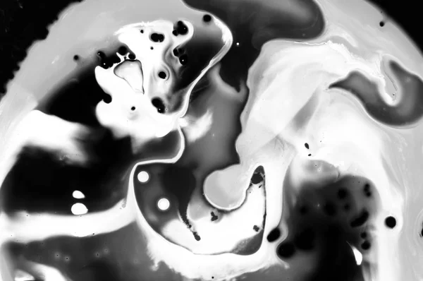 Fondo Tinta Abstracta Mover Pintura Líquida Agua Formas Abstractas Blancas —  Fotos de Stock