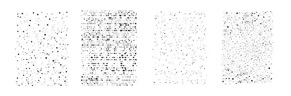 Gotas Vectoriales Tinta Negra Pequeños Puntos Gotas Salpicaduras Diferente Tamaño — Archivo Imágenes Vectoriales