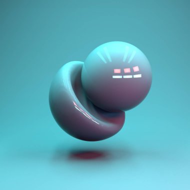 renkli aydınlatmalı 3D soyut parlak şekli. Reklam banner tarzı metin için yer ile. Tasarım Projesi, posterler, sosyal yayınları için grafik kaynaklar. Modern bir parlak minimalist görünüm