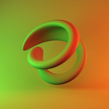 renkli aydınlatmalı 3D soyut parlak şekli. Reklam banner tarzı metin için yer ile. Tasarım Projesi, posterler, sosyal yayınları için grafik kaynaklar. Modern bir parlak minimalist görünüm