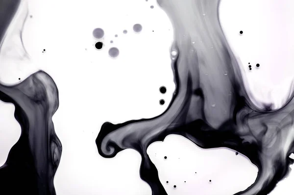 Chaotischer Tintenhintergrund Schwarz Auf Weiß Abstrakte Strukturierte Pinselstriche Kunst Minimalistisches — Stockfoto