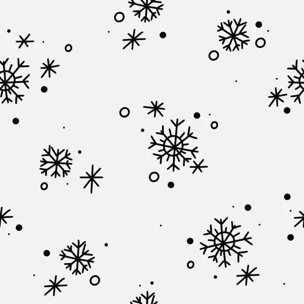 Seamless new year and christmas texture. Minimalistic hand drawn style. Wrapping paper for presents, winter web site background, funny textile fabric print. Dots and circles free style illustration — Stock Vector