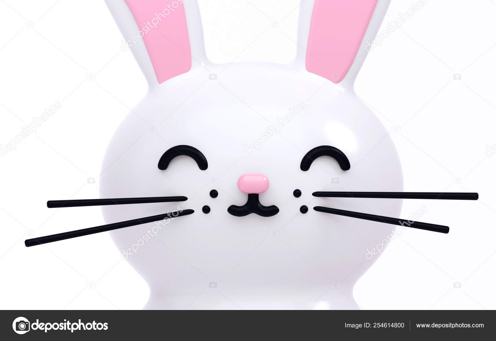 かわいい可愛いイースター休日のウサギの 3 D レンダリングのイラスト