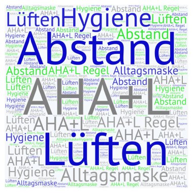 Covid-19 'un yayılmasına karşı bir ilüzyon: mesafeyi koruyun, hijyene dikkat edin, maske takın, odaya temiz hava girsin., 