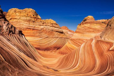 Dalga, Arizona, Kanyon Kaya oluşumu. Vermillion Cliffs, Paria Canyon State Park, ABD.