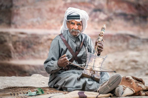 Petra Jordanie Octobre 2016 Portrait Bédouins Locaux Petra Jordanie — Photo