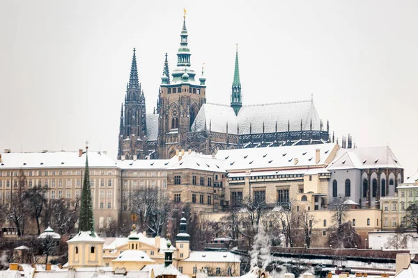 Ponte Carlo Inverno Mattina Praga Repubblica Ceca Questo Ponte Più — Foto Stock