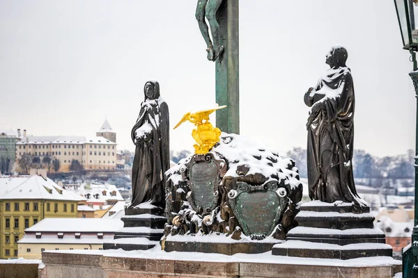 Praga inverno manhã — Fotografia de Stock