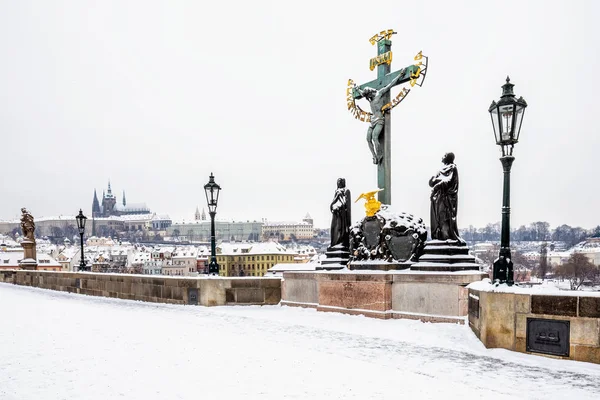 Praga mattina d'inverno — Foto Stock