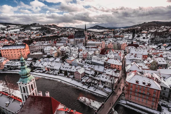 Cesky Krumlov winter day — Stock Photo, Image