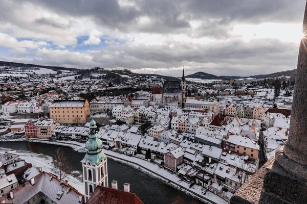 Cesky Krumlov winter day — Stock Photo, Image