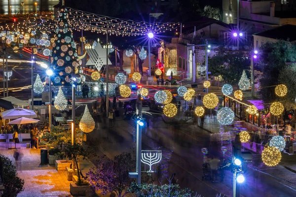 Ozdoby świąteczne Haifa — Zdjęcie stockowe