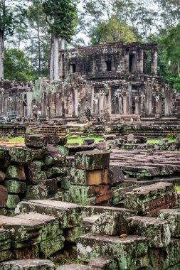 Angkor Wat, Siem Reap, Kamboçya 'daki eski Khmer tapınağı harabeleri.