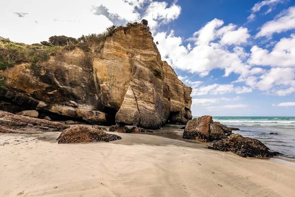 Famous Rock Formations Wharariki Beach National Park Nelson South Island — Stock Photo, Image