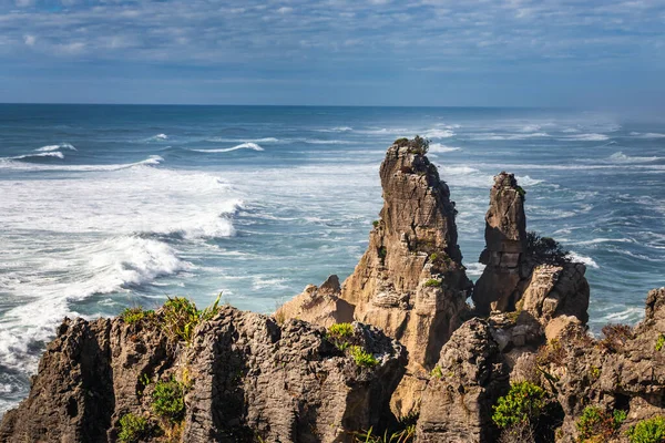 Punakaiki Pancake Rocks Parque Nacional Paparoa Costa Oeste Isla Sur —  Fotos de Stock