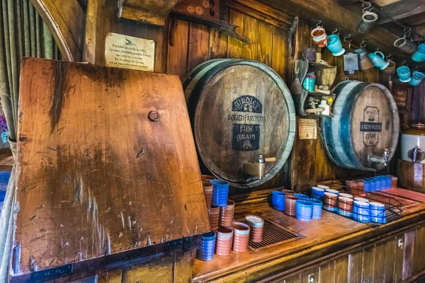 Green Dragon Tavern Interior Hobbiton New Zealand Place Hobbits Live — Stock Photo, Image