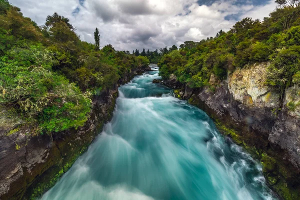 Ruw Snel Water Bij Huka Falls Taupo North Island Nieuw — Stockfoto