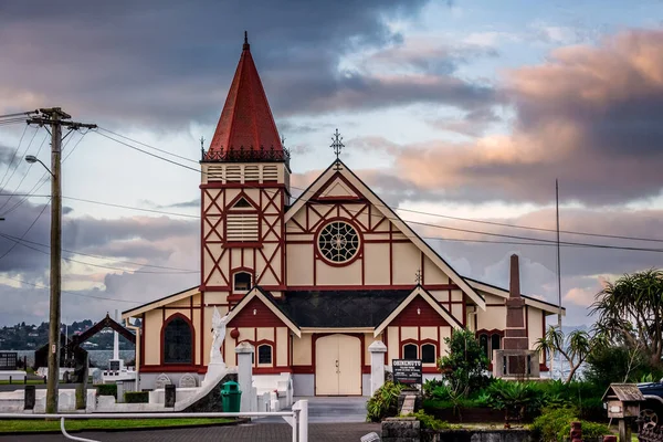 Rotorua Kerk Geothermische Stad Rotorua Nieuw Zeeland — Stockfoto