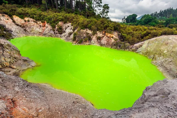 Piscina Grotta Del Diavolo Wai Tapu Paese Delle Meraviglie Termali — Foto Stock