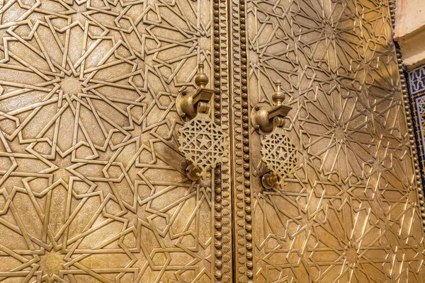 Gate to the palace of the king of Morocco in Fez, Morocco.