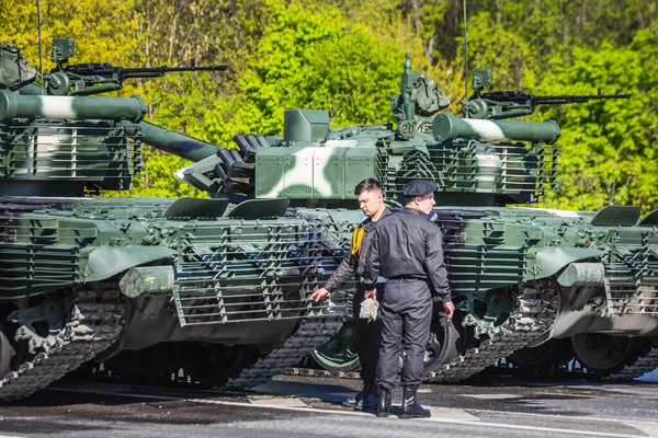 Preparativos Vehículos Militares Para Celebración Del Aniversario Victoria Gran Guerra — Foto de Stock