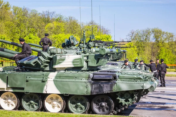 Förberedelser Militärfordon För Firandet Årsdagen Segern Det Stora Patriotiska Kriget — Stockfoto