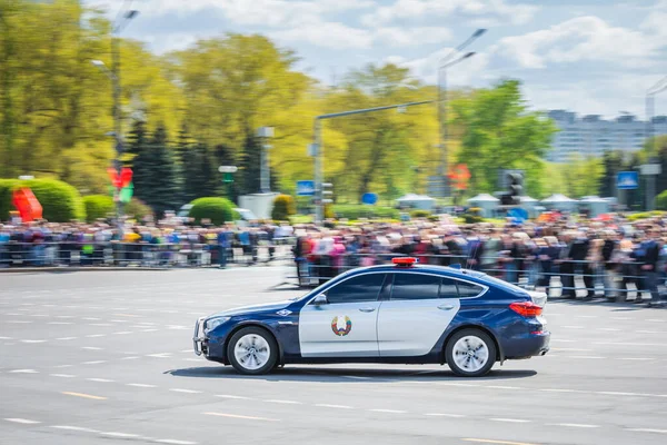 Police Car Celebration 75Th Anniversary Victory Great Patriotic War Parade — Stock Photo, Image