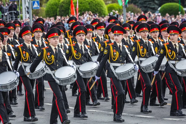 Cadets Marching Celebration 75Th Anniversary Victory Great Patriotic War Parade — Stock Photo, Image