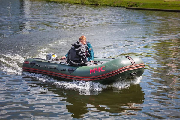 MES botu, Büyük Vatanseverlik Savaşı 'ndaki zaferin 75. yıldönümü kutlamalarında, 9 Mayıs' ta Beyaz Rusya 'nın Minsk kentinde düzenlenen geçit töreninde. Minsk, Belarus - 9 Mayıs 2020.