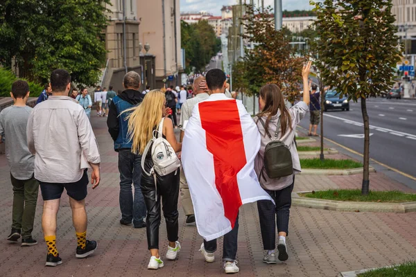 Величезний Натовп Під Час Мирних Протестів Проти Викрадених Президентських Виборів — стокове фото