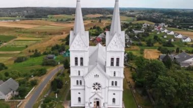 Kasabadaki kilise Slobodka Braslav 