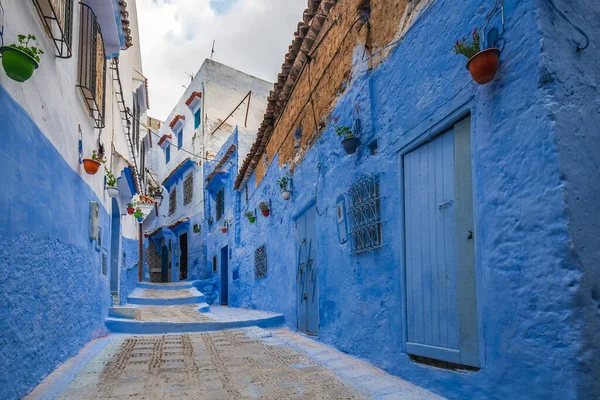 Famous Blue City Walls Chefchaouen Morocco — Stock Photo, Image