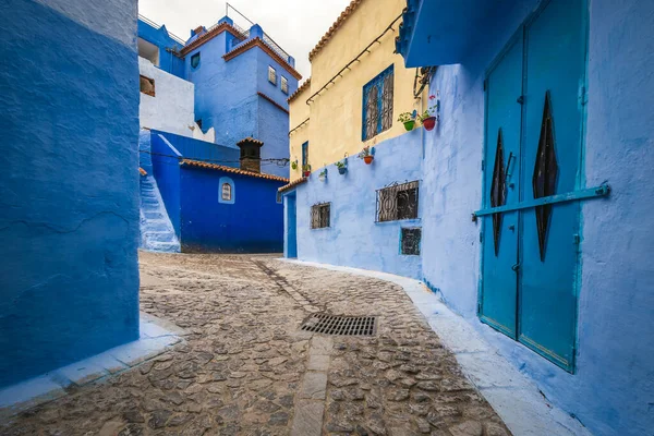 Famous Blue City Walls Chefchaouen Morocco — Stock Photo, Image