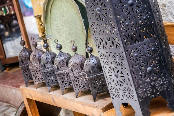 Brass Lamps Market Essaouira Morocco — Stock Photo, Image