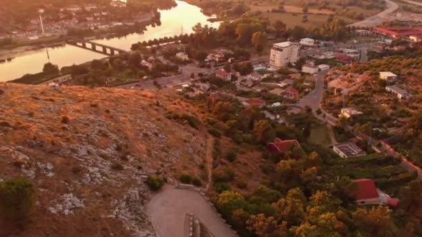 Shkoder Rozafa城堡的废墟 — 图库视频影像