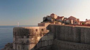 Hırvat kenti Dubrovnik 'in hava manzarası