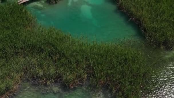Вид с воздуха на хорватскую природу — стоковое видео