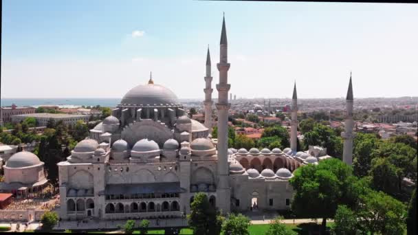 Istanbul luftudsigt over de vigtigste attraktioner – Stock-video