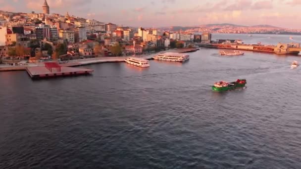 Istambul vista aérea das principais atrações — Vídeo de Stock