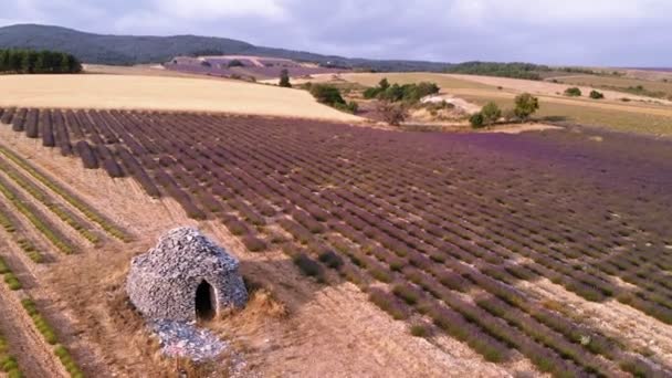 Вид дрона на Валенсоль-Прованс, Франция — стоковое видео