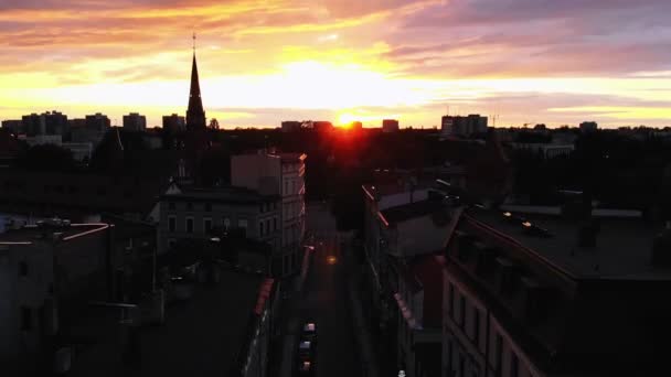 Luftaufnahme des polnischen Bydgoszcz — Stockvideo