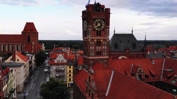 Luftaufnahme des polnischen Bydgoszcz — Stockvideo