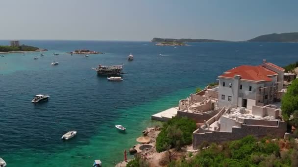 Small islands and resorts in Montenegro — Stock Video