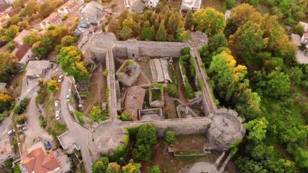 斯潘乔拉城堡的无人机视图 — 图库视频影像