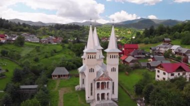 Barsana Romanya 'nın havadan görünüşü